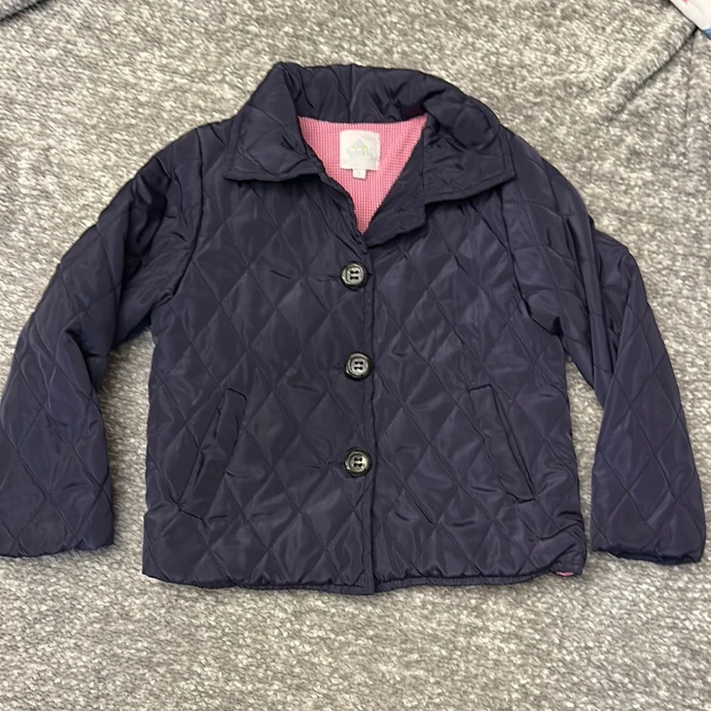 Eyelet & Ivy Navy Quilted Jacket size 5